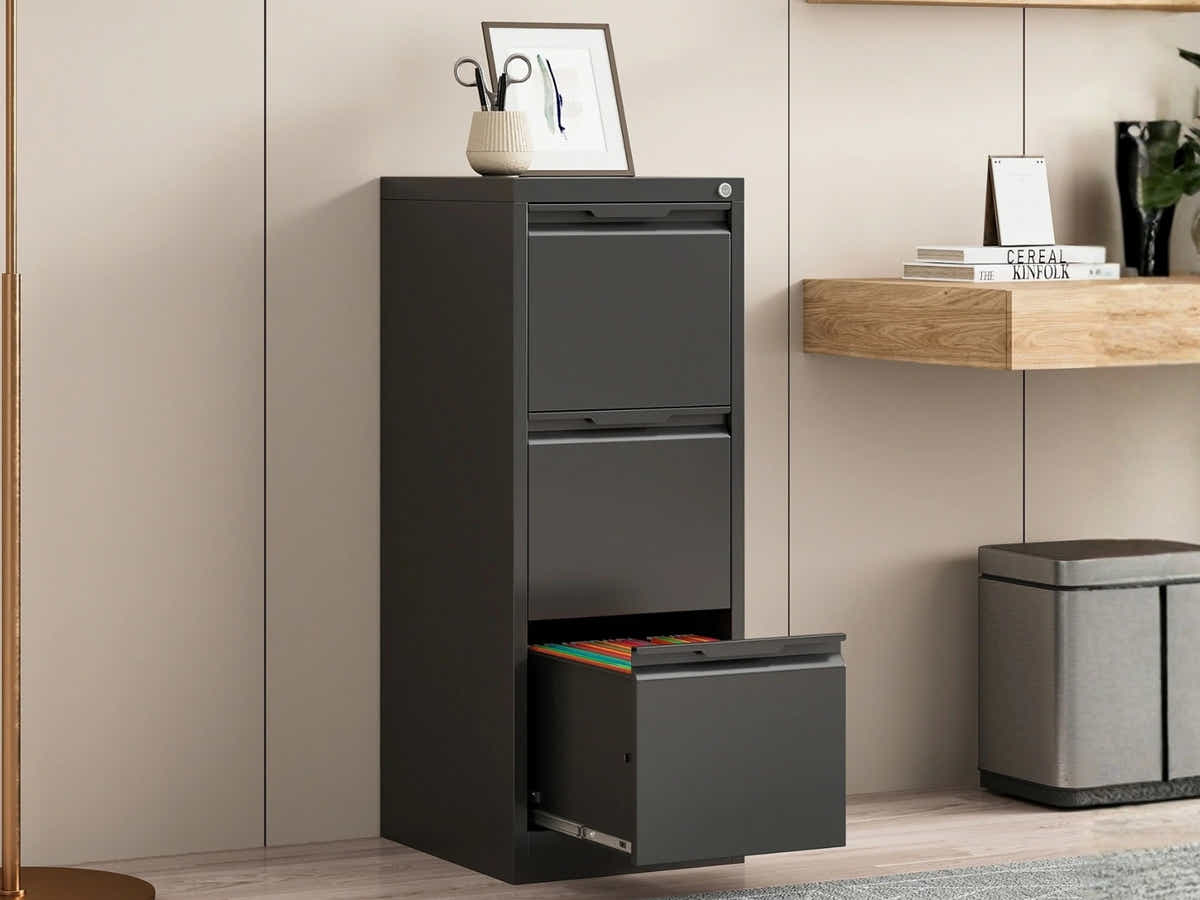 DS Mason Steel 3-Drawer File Cabinet
