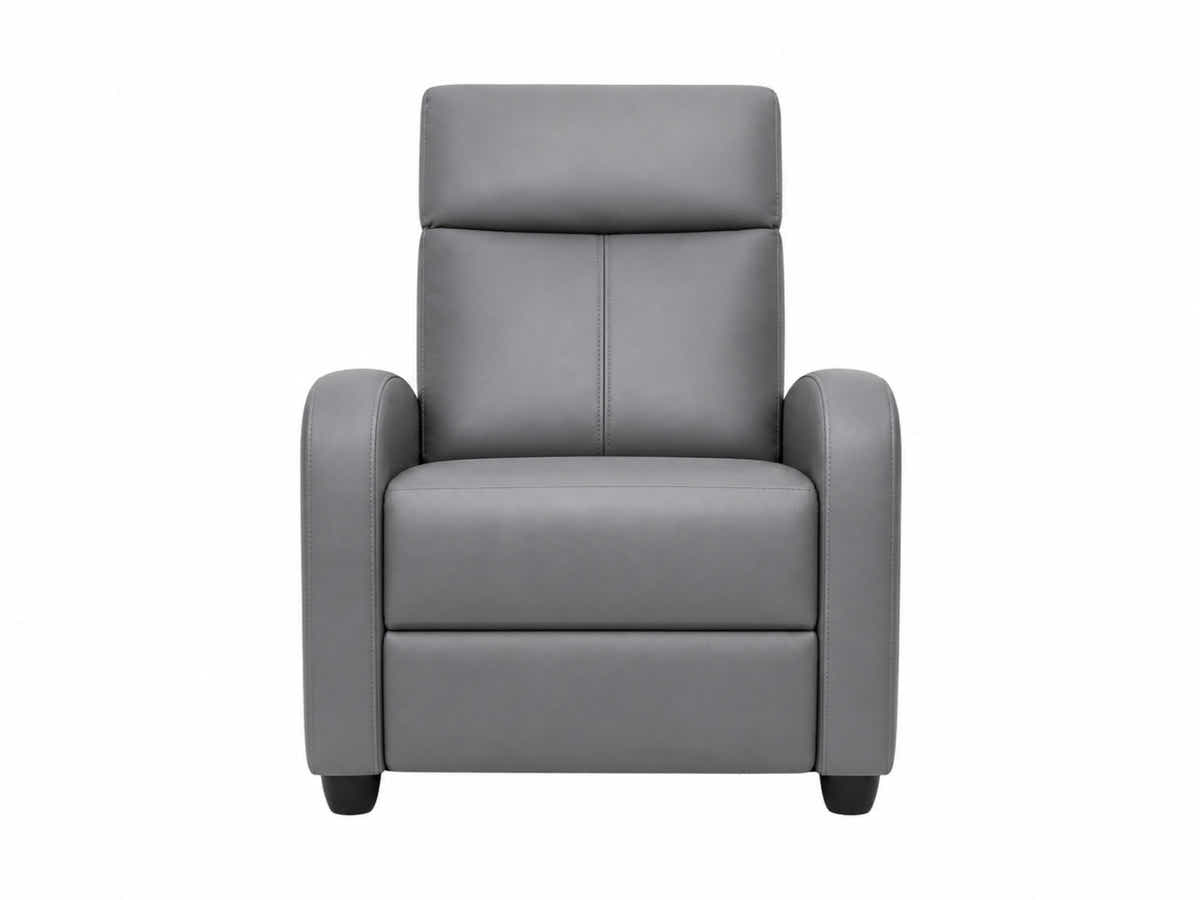 Austen Push Back Recliner Chair PVC - Grey
