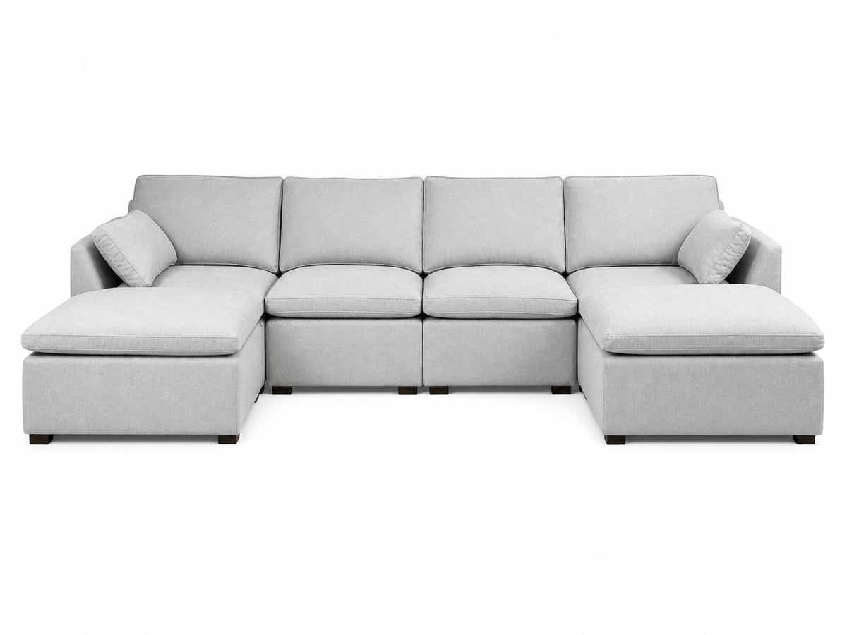 Jonpony 6-Piece Modular Sofa Set - Light Grey