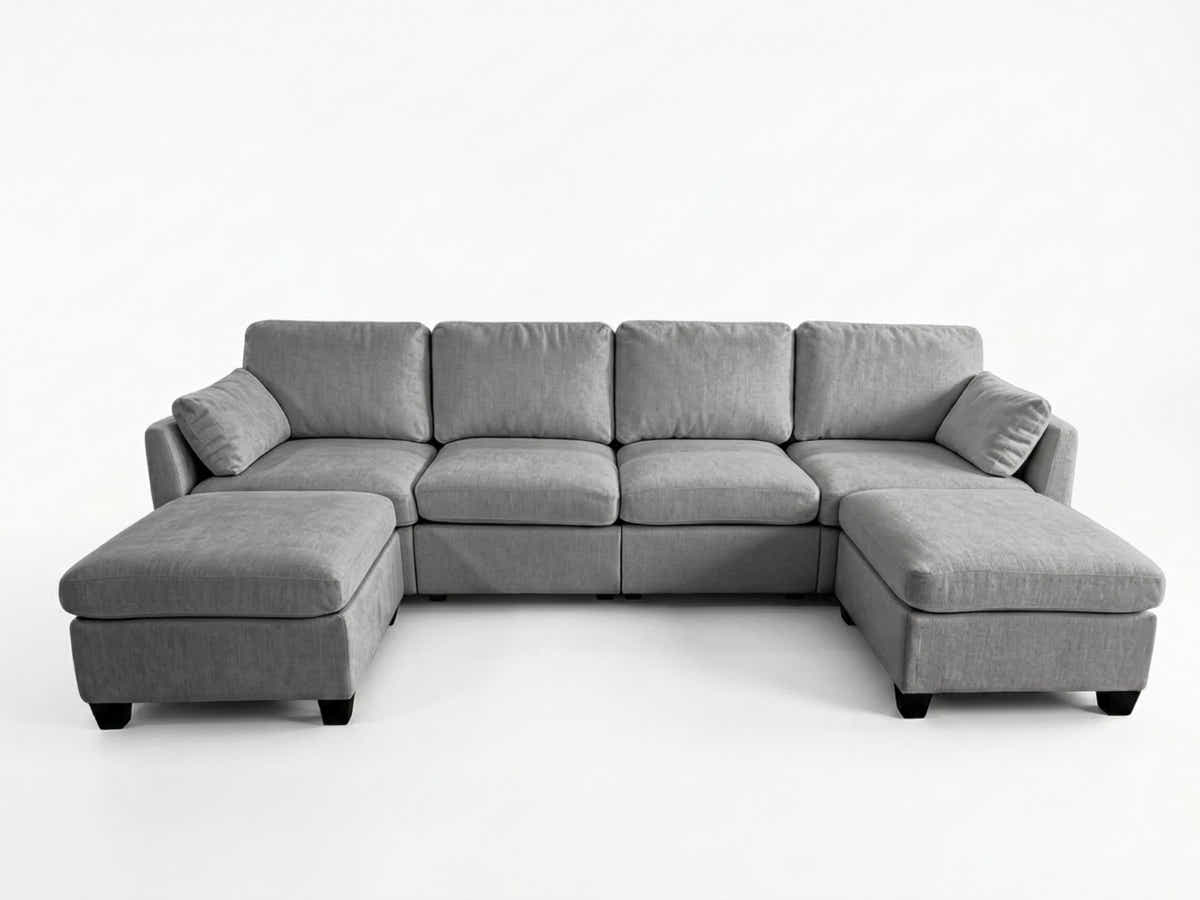 Jonpony 6-Piece Modular Sofa Set - Dark Grey