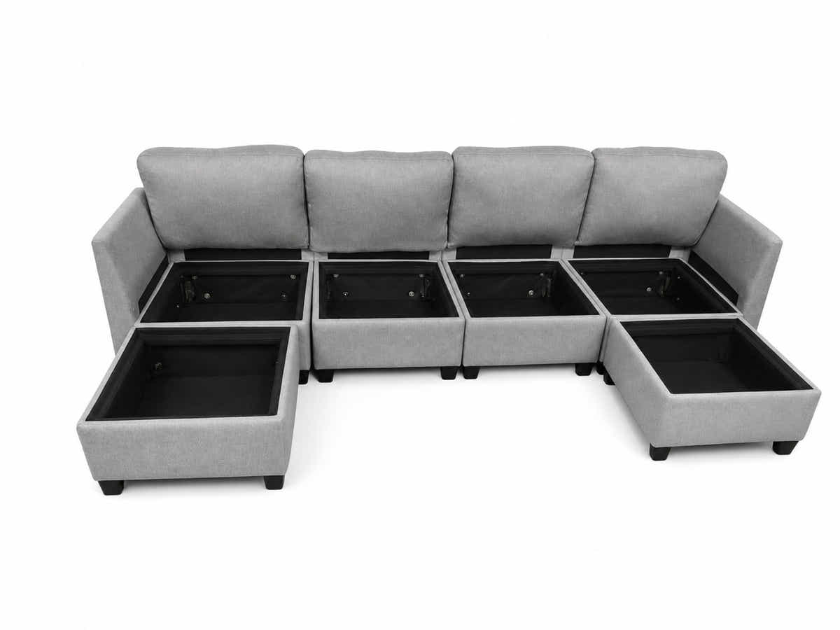 Jonpony 6-Piece Modular Sofa Set - Dark Grey