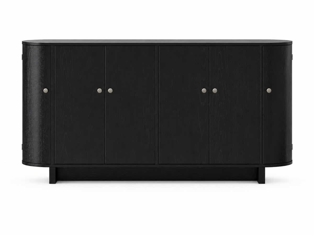 Black Buffet Cabinet - 160 cm
