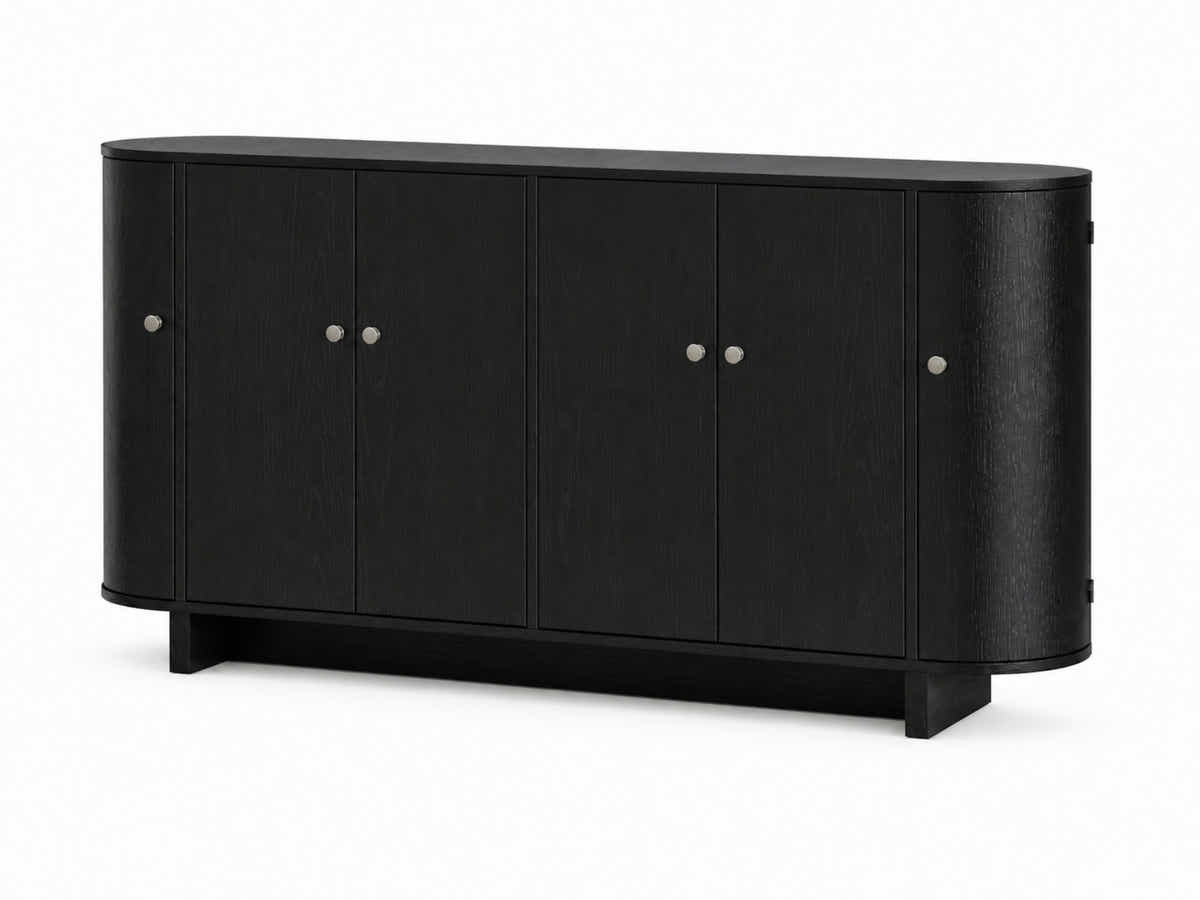 Black Buffet Cabinet - 160 cm