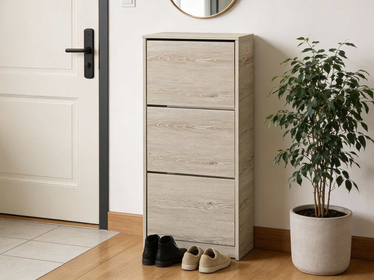 Enkel 3-Drawer Shoe Rack - Oak