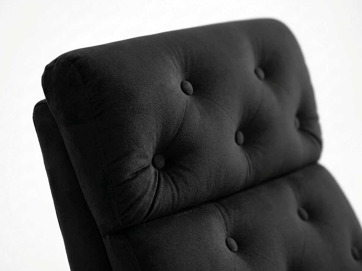 Sisco Velvet Rocker Chair - Black