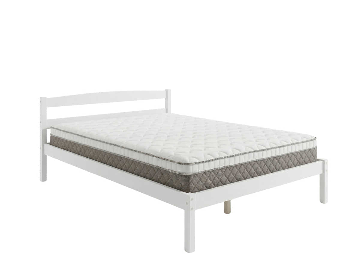 Wayford Bed Frame White & MEM 23 cm Mattress - King Single