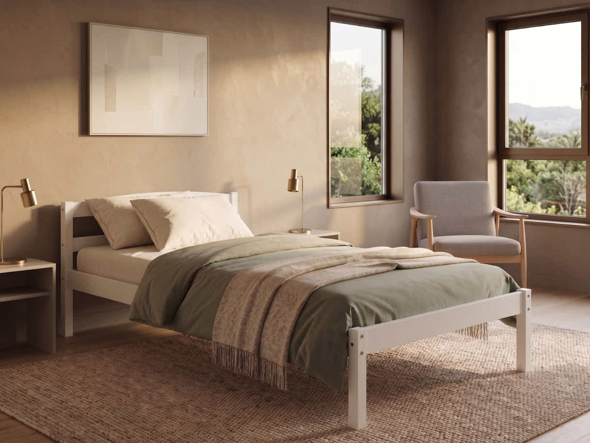 Wayford Bed Frame White - King Single