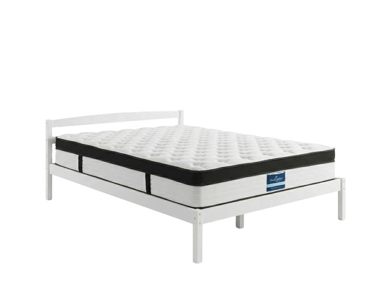 Wayford Bed Frame White & G31 Mattress - Double
