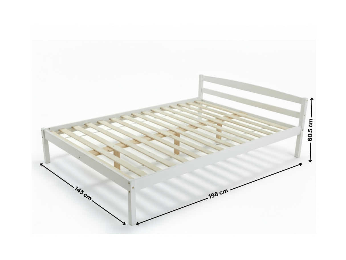 Wayford Bed Frame White & FIRM23 Mattress - Double