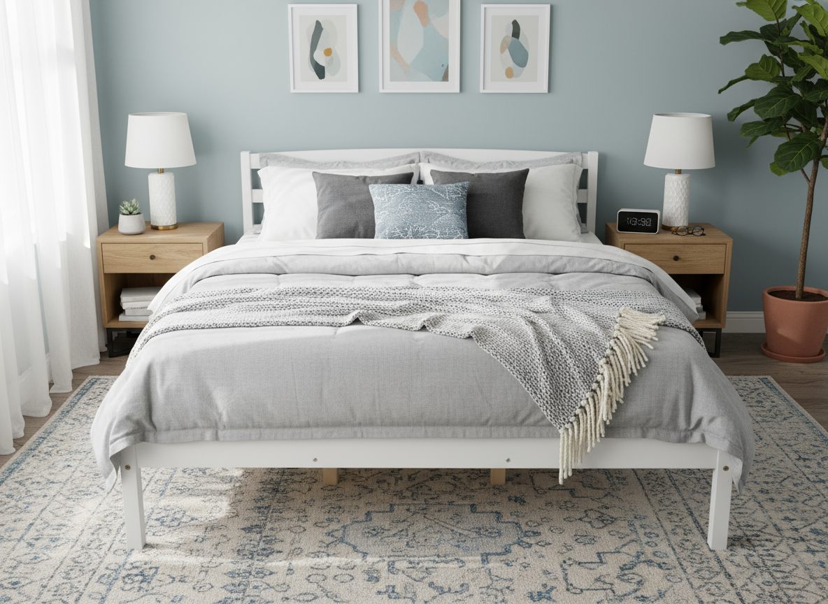 Wayford Bed Frame White - Queen