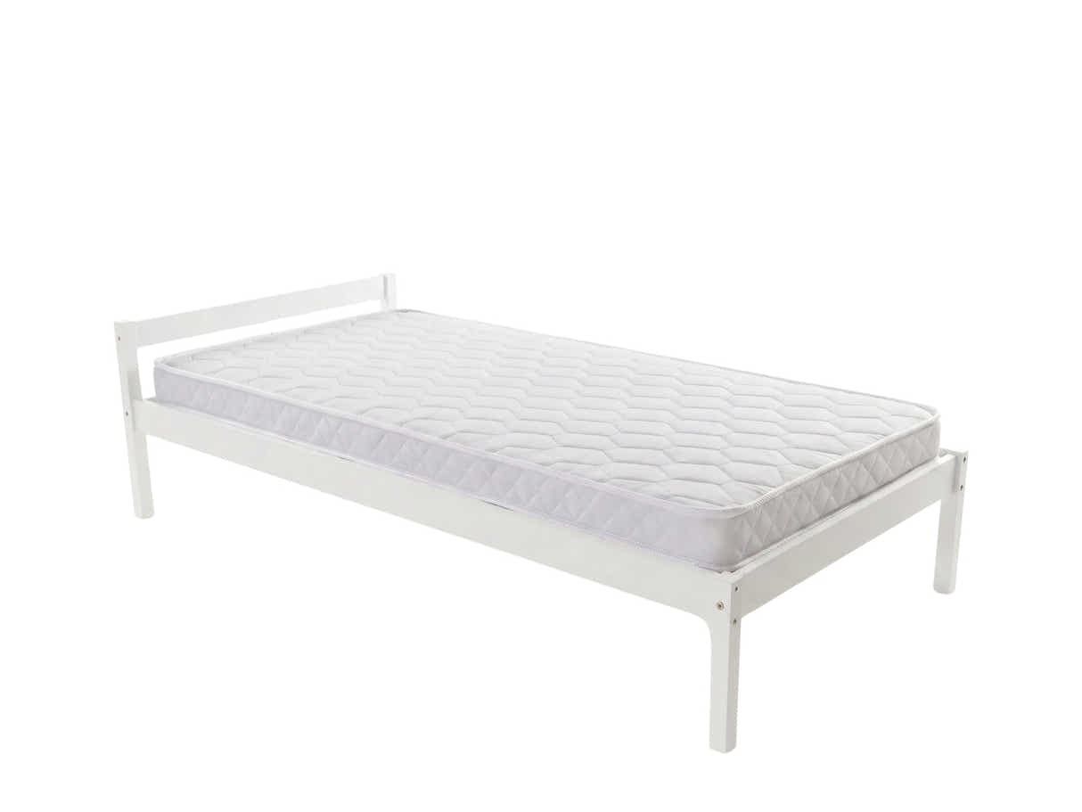Wayford Bed Frame White & Bon15 Mattress - Single