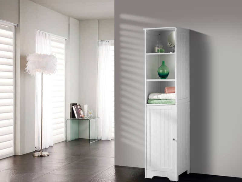 DS Bathroom Tower Cabinet - White