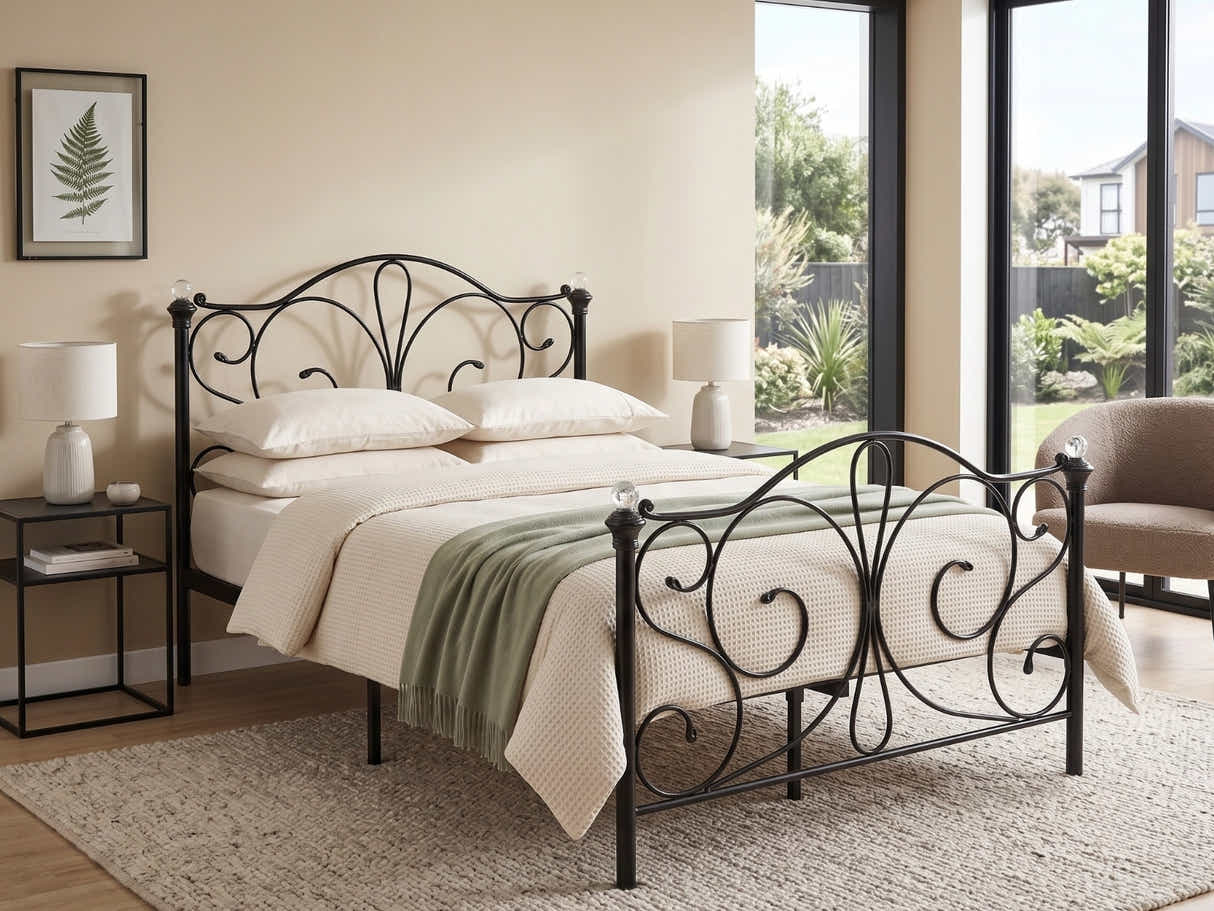 Elizabeth Bed Frame Black - Queen
