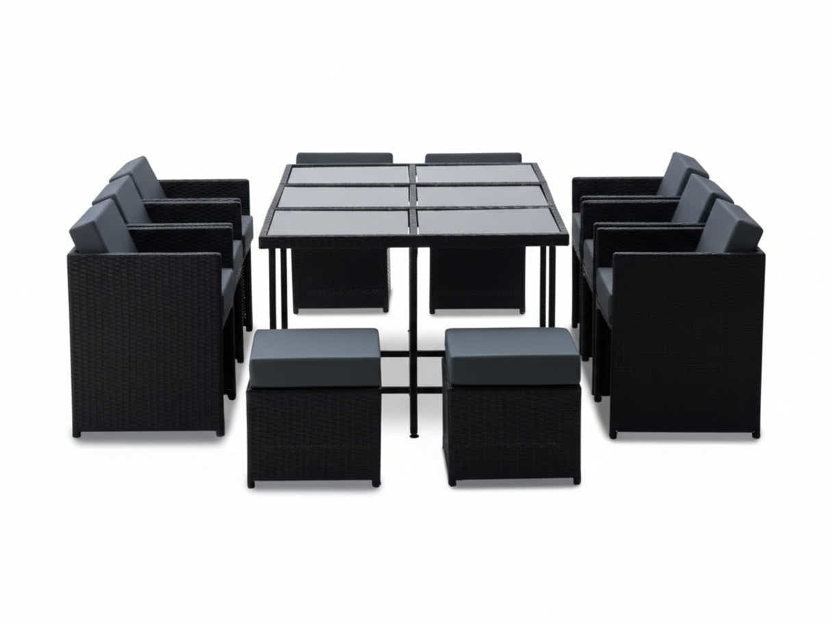 Genoa 11-Piece Aluminium Outdoor Dining Set