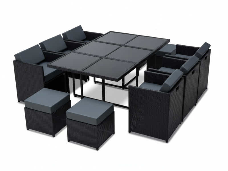 Genoa 11-Piece Aluminium Outdoor Dining Set