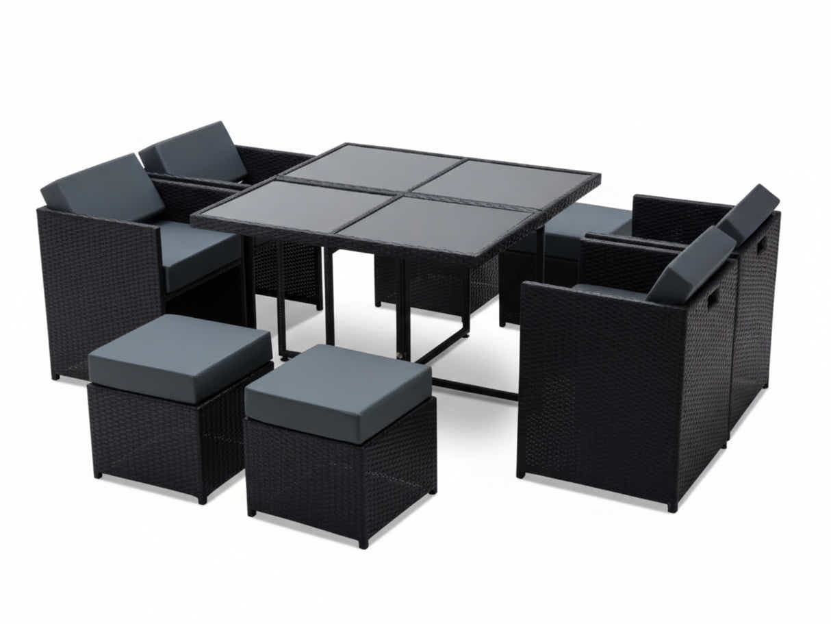 Genoa 9-Piece Aluminium Outdoor Dining Set