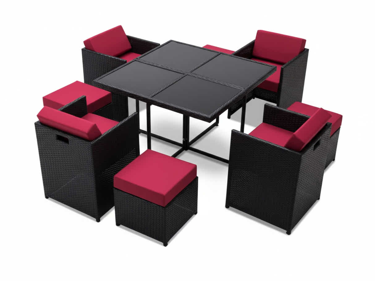 Genoa 9-Piece Aluminium Outdoor Dining Set