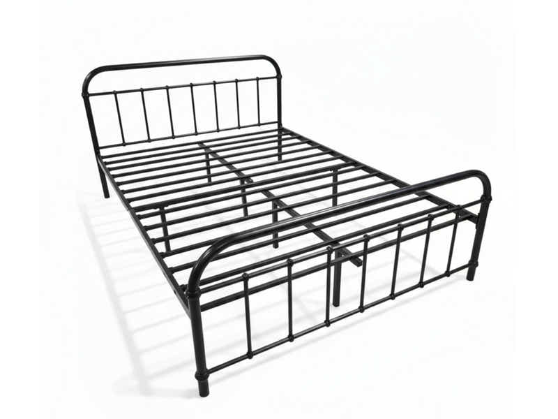 Darcy Metal Bed Frame Black & Bon21 Mattress - Queen