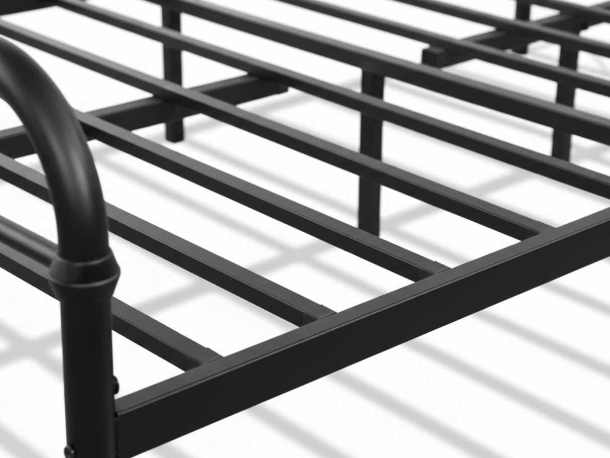 Darcy Metal Bed Frame Black & Boucle22 Mattress - Queen