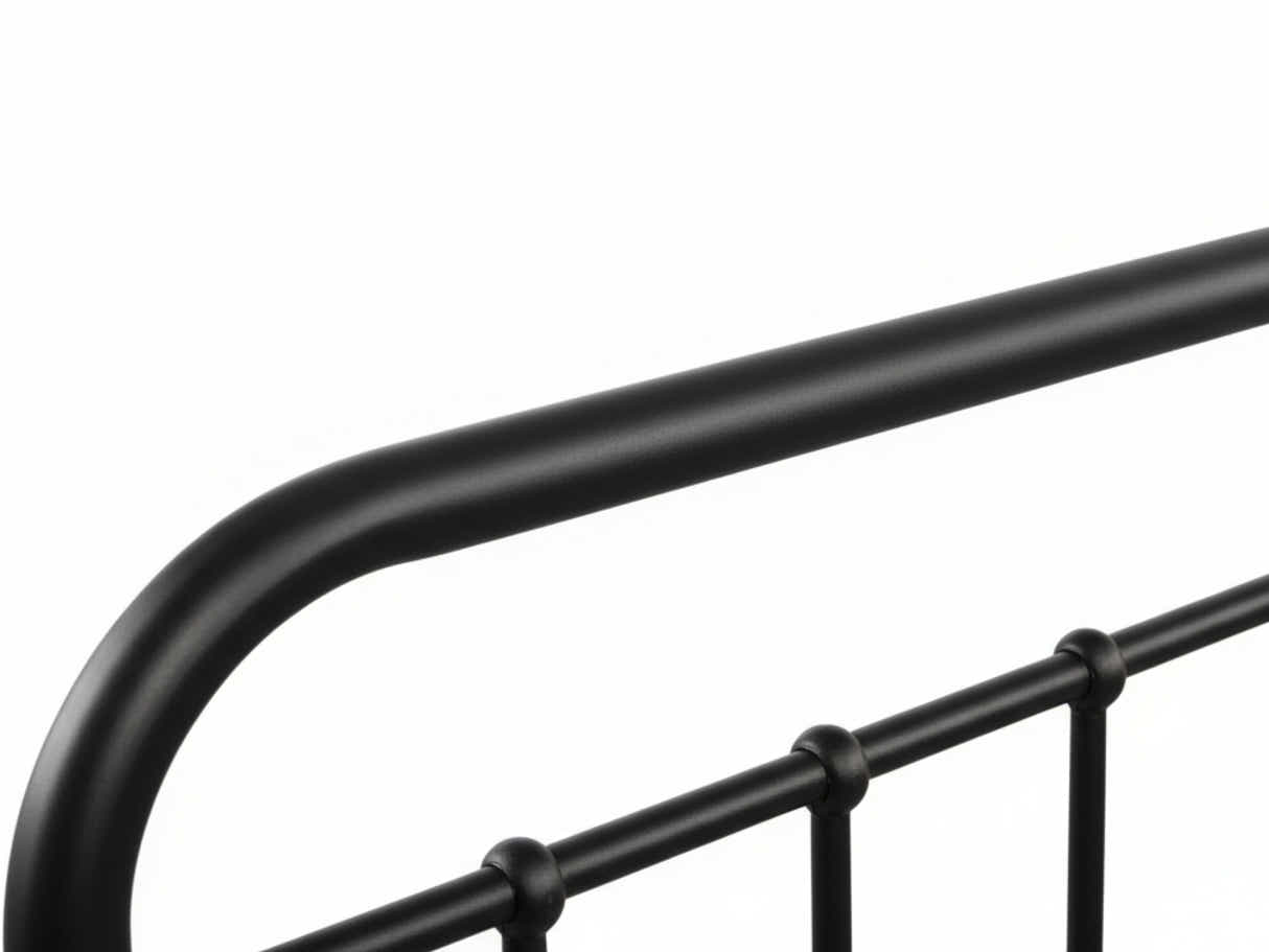 Darcy Metal Bed Frame Black & Boucle22 Mattress - Queen