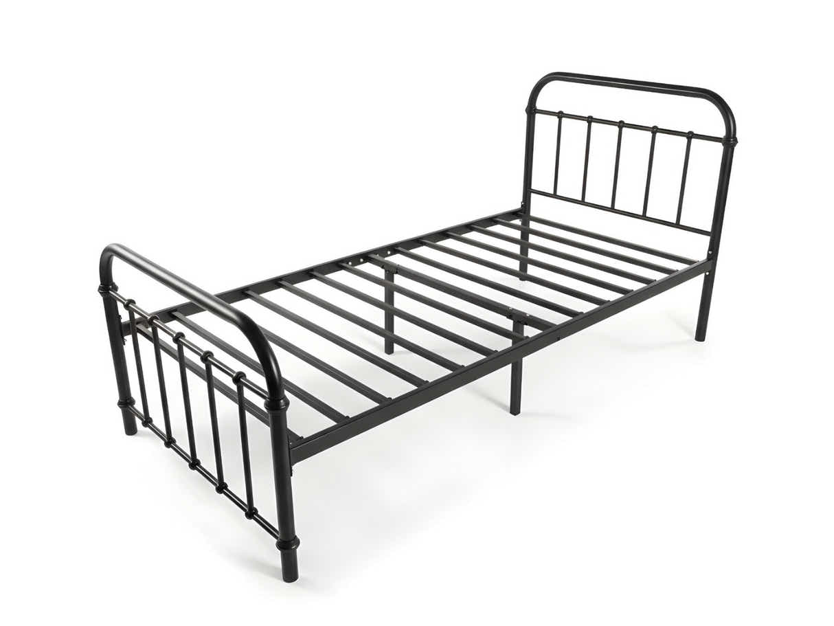 Darcy Metal Bed Frame Black & Bon10 Mattress - Single