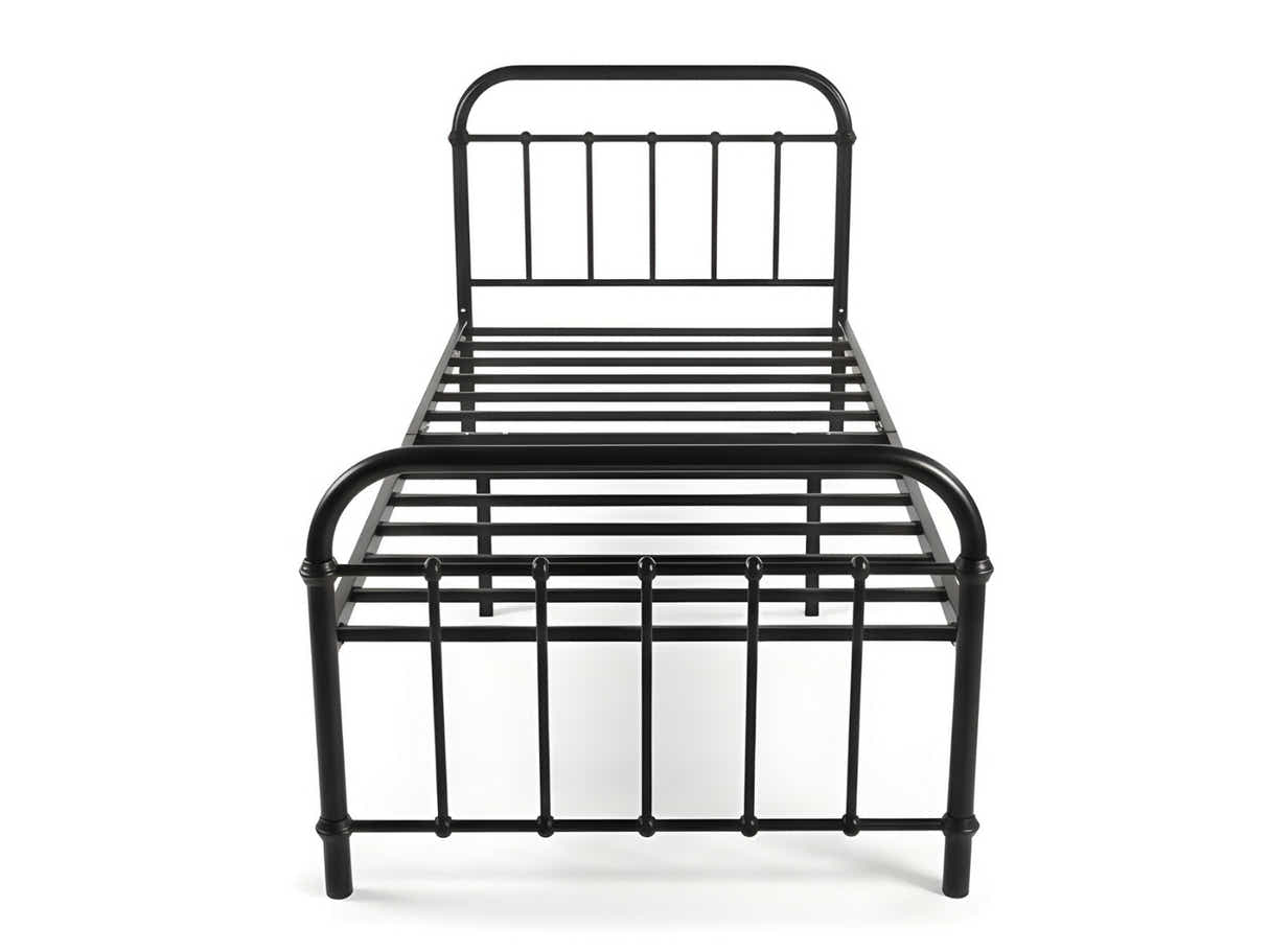 Darcy Metal Bed Frame Black & Bon10 Mattress - Single