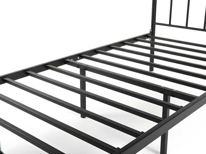 Darcy Metal Bed Frame Black & Bon21 Mattress - Single