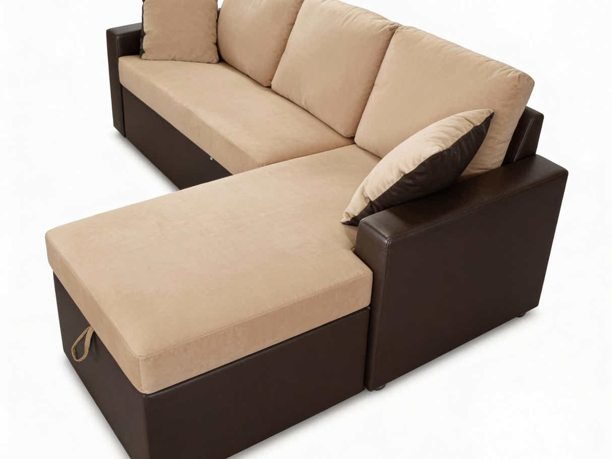 Salem Pull Out Sofa Bed with Storage - Brown