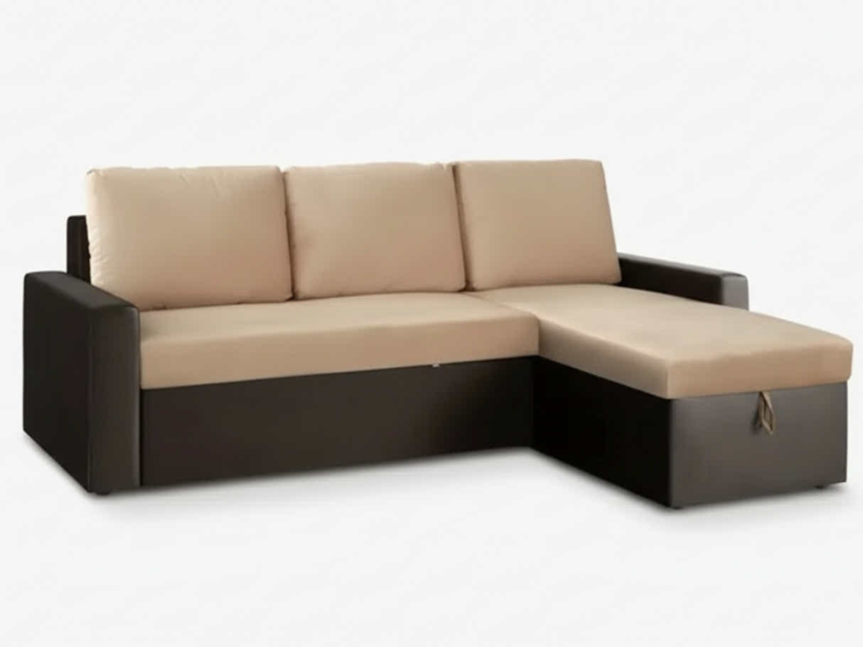 Salem Pull Out Sofa Bed with Storage - Brown