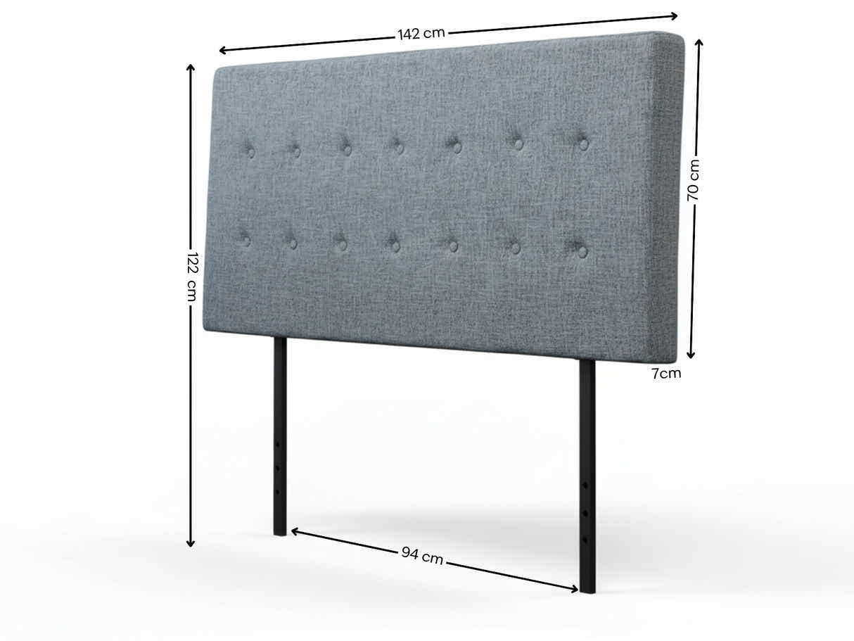 Freddy Linen Headboard Bluish Grey - Double