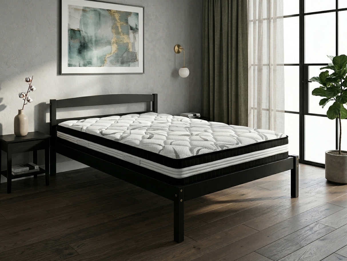 Wayford Bed Frame Black & L30 Mattress - King Single
