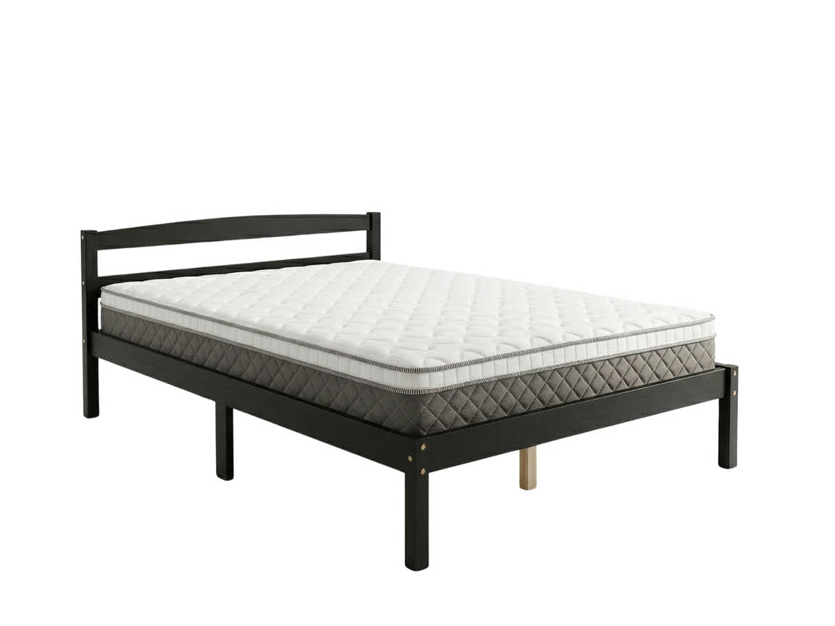 Wayford Bed Frame Black & MEM 23 cm Mattress - King Single