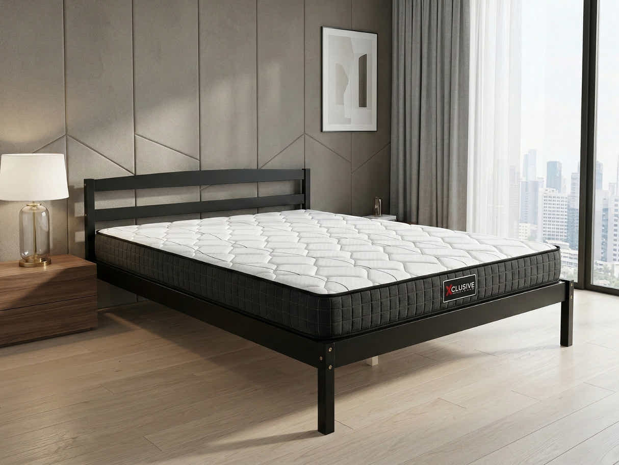 Wayford Bed Frame Black & Xclusive X20 Mattress - King