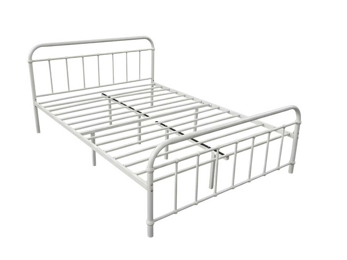 Darcy Metal Bed Frame White - Queen