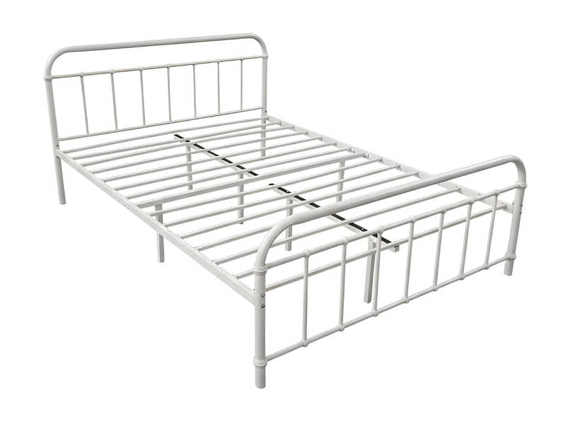 Darcy Metal Bed Frame White - Queen