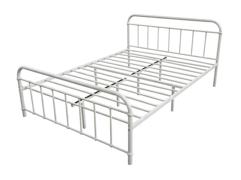 Darcy Metal Bed Frame White - Queen