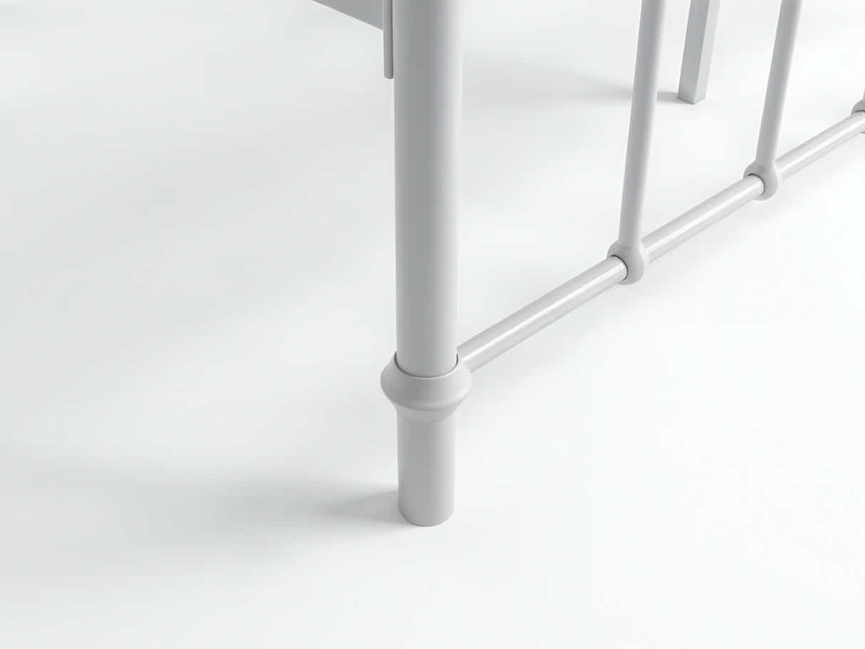 Darcy Metal Bed Frame White - Queen