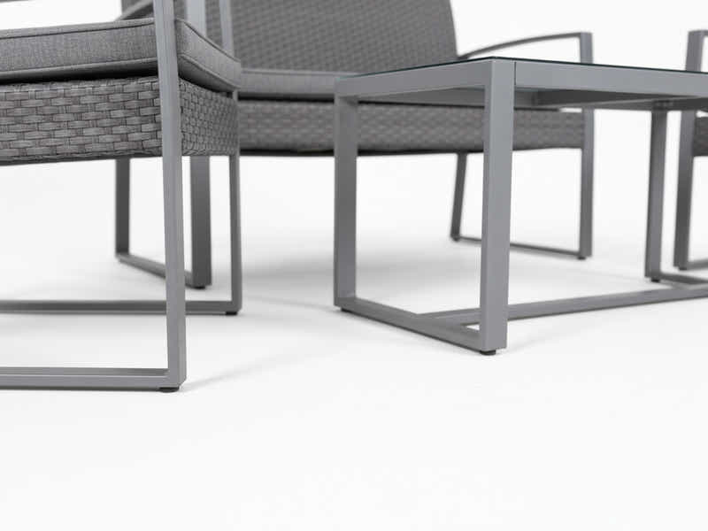 Lugano 4-Piece Steel Outdoor Lounge Set