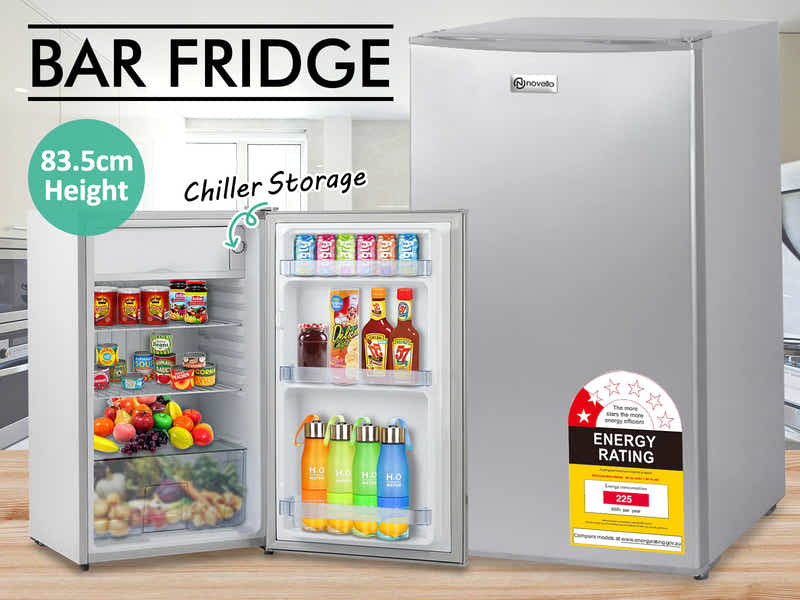 Novello Bar Fridge Grey - XL/86L