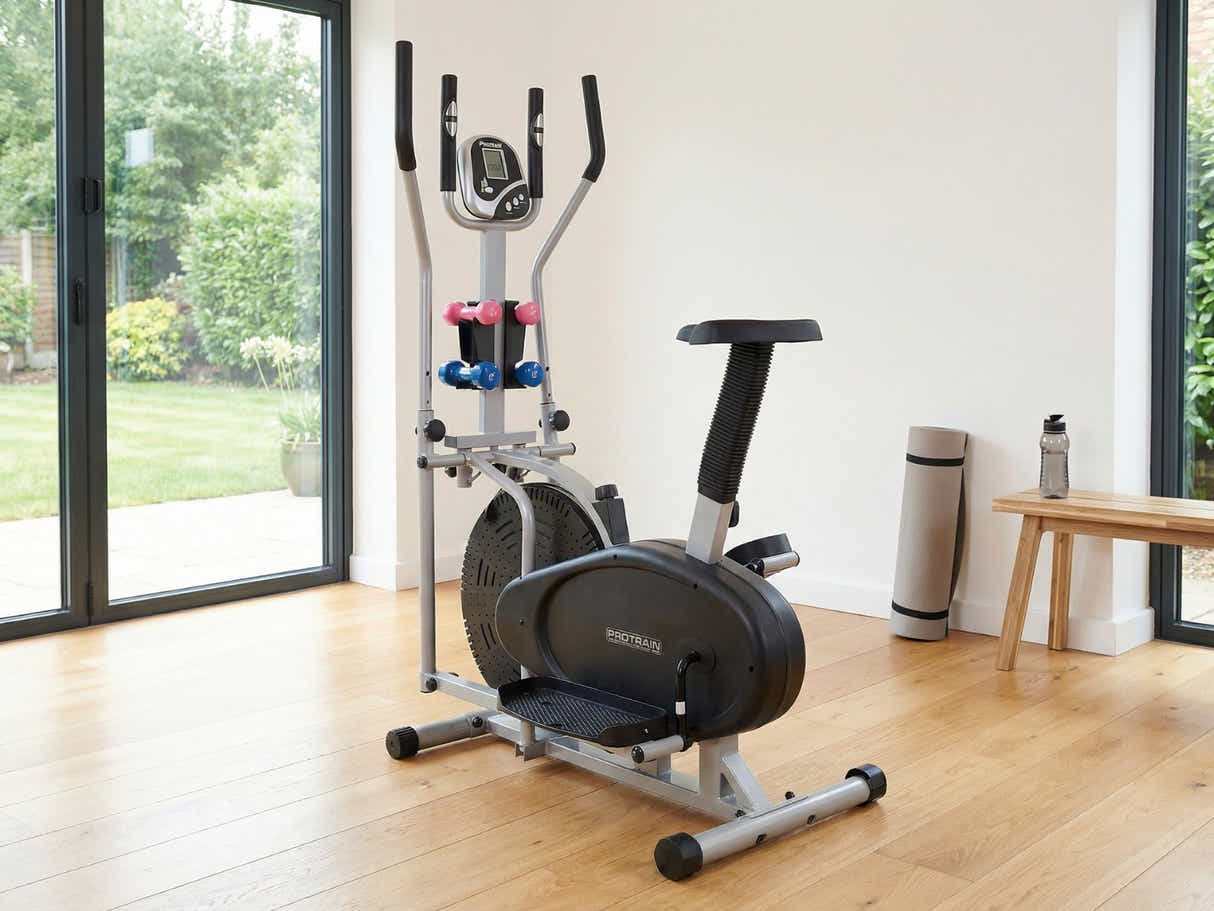 Elliptical Trainer With Dumbell