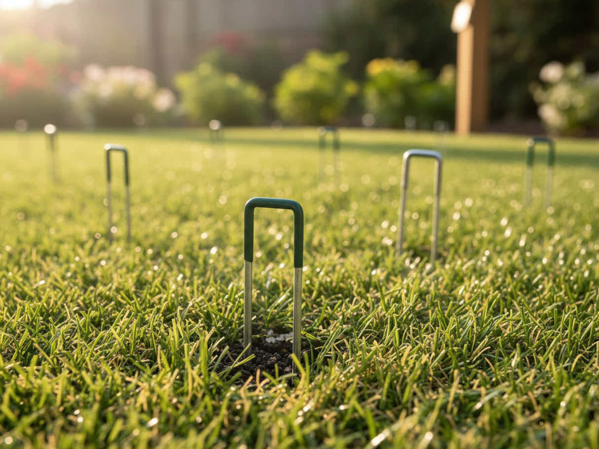 Galvanized Steel Artificial Grass Pins - 50 Pcs