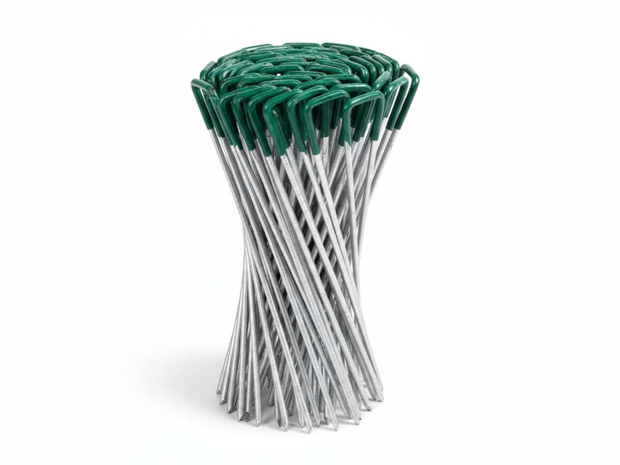 Galvanized Steel Artificial Grass Pins - 50 Pcs