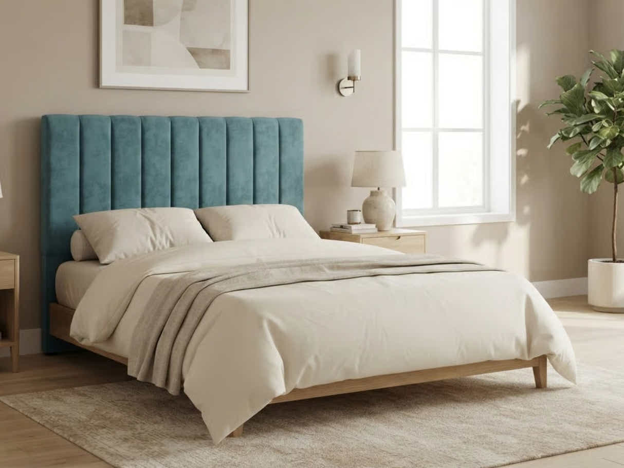 Tada Fabric Headboard Prussian Blue - King