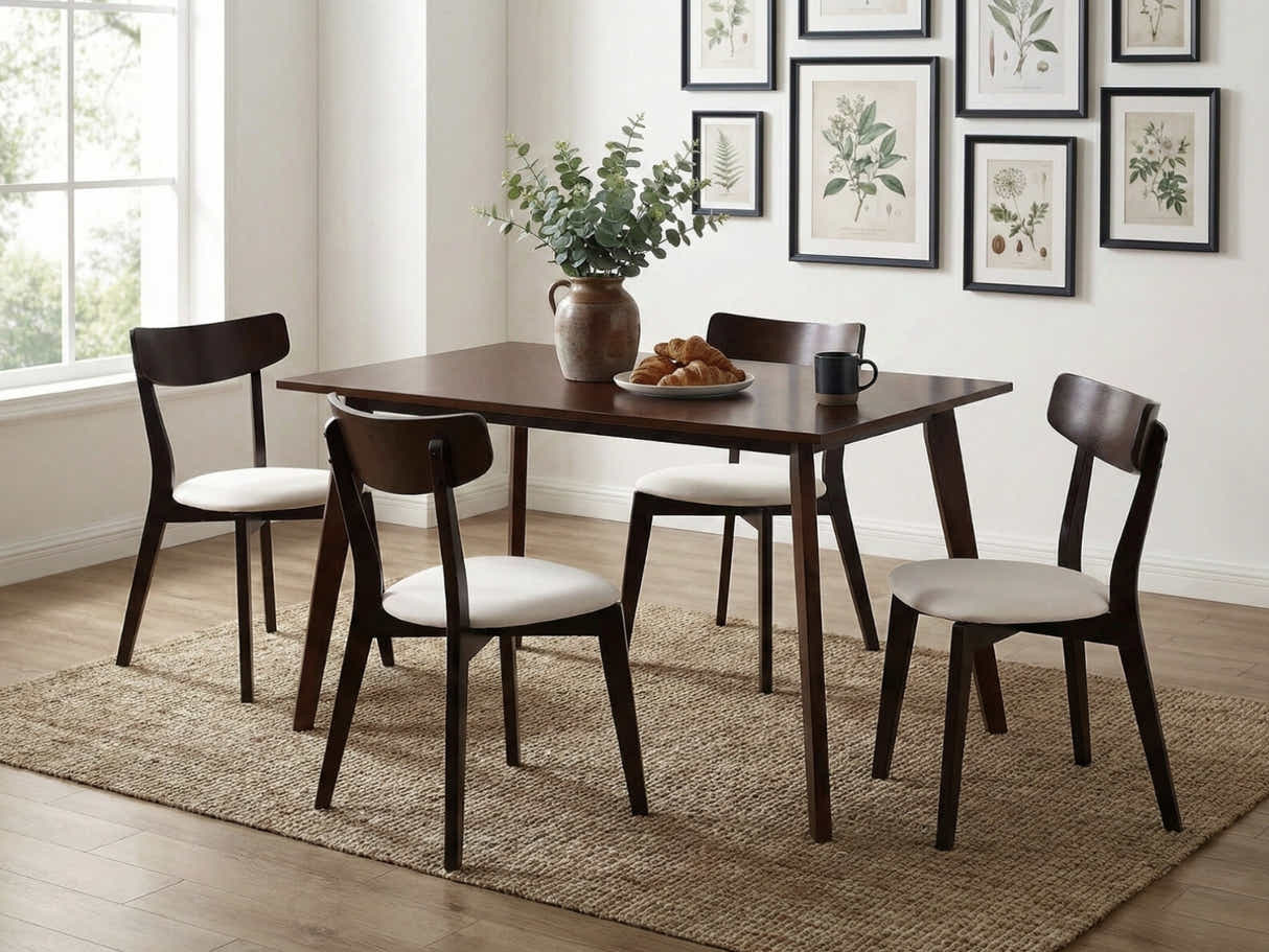 Fiesta Dining Table Wenge - 120 cm & Iora Dining Chair Wenge - Set of 4