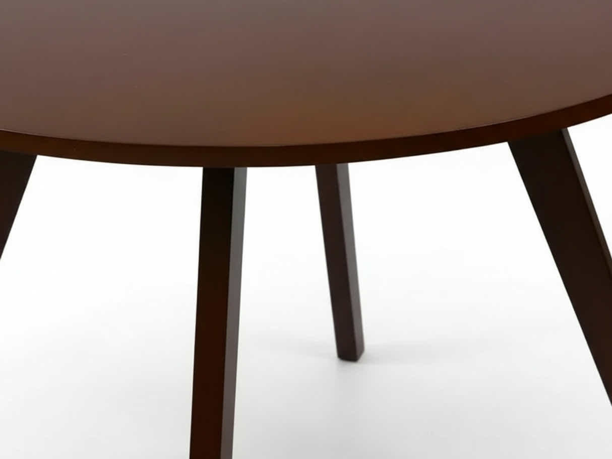 Hexa Round Dining Table Walnut - 100 cm