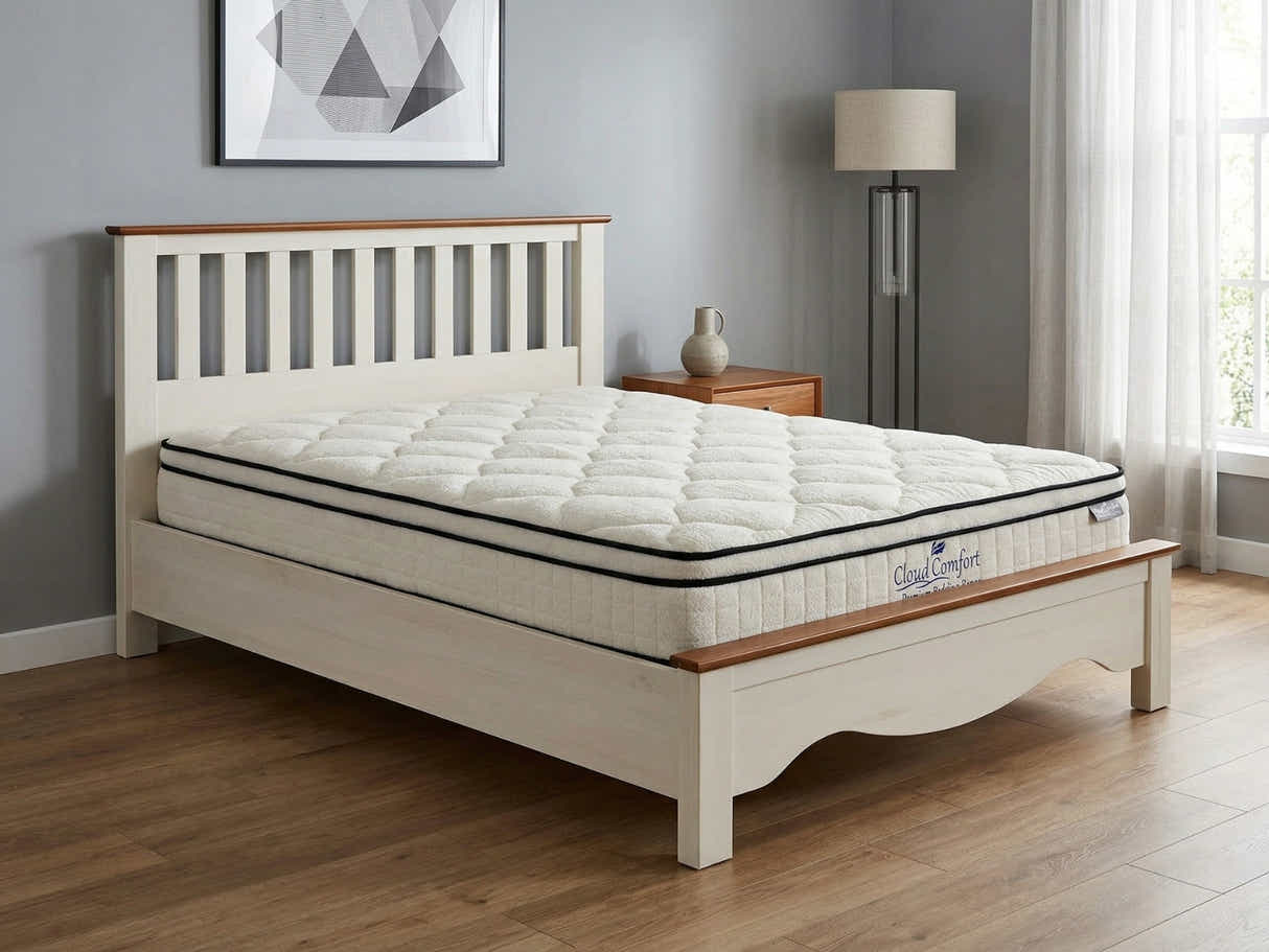 Walden Bed Frame & Boucle22 Mattress - Queen