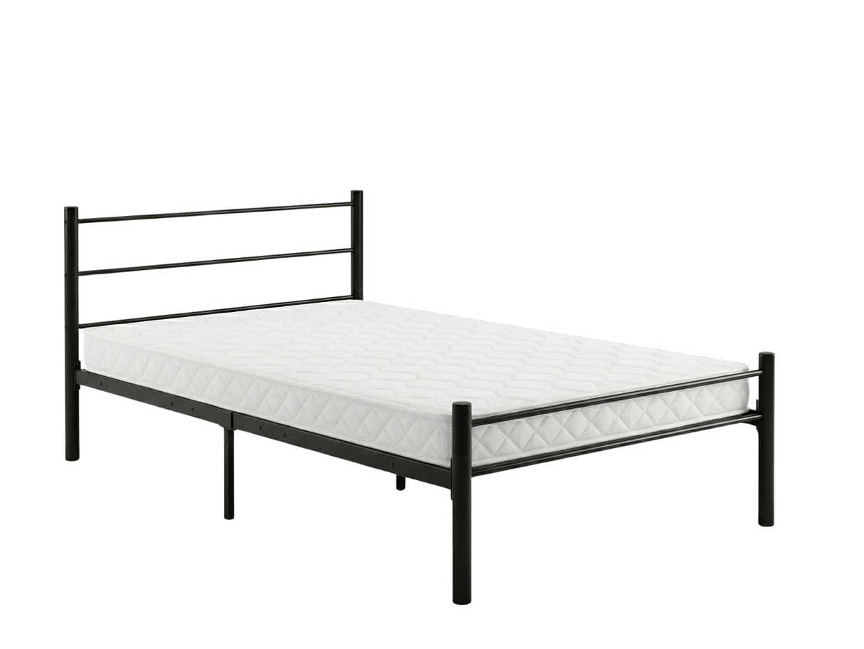 Sol Metal Bed Frame Black & Bon15 Mattress - King Single