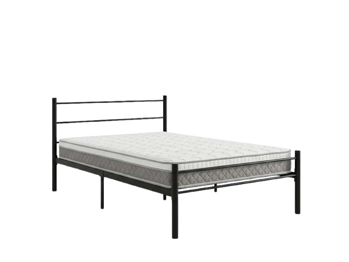 Sol Metal Bed Frame Black & MEM 23 cm Mattress - King Single