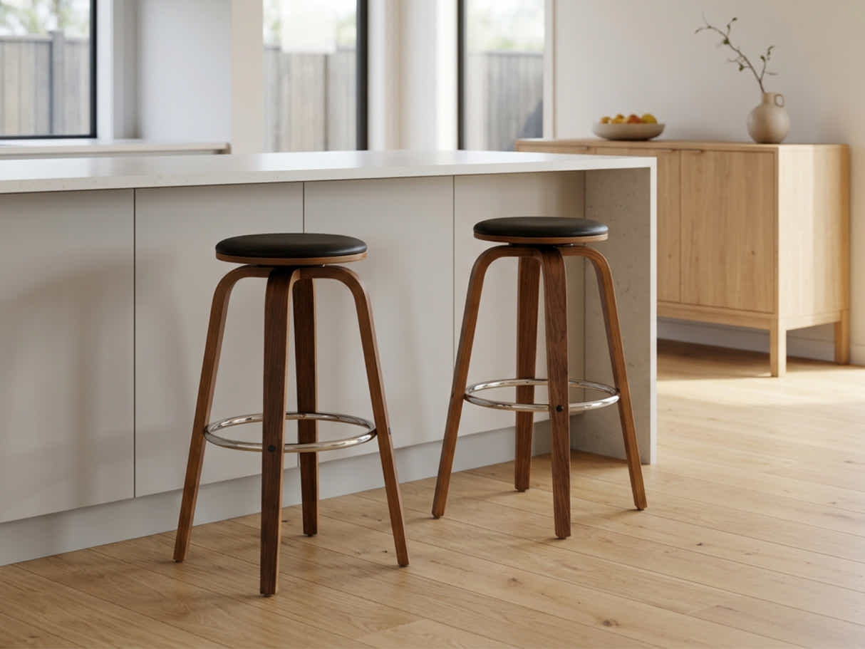 DS Swivel Bar Stool Black - Set of 2