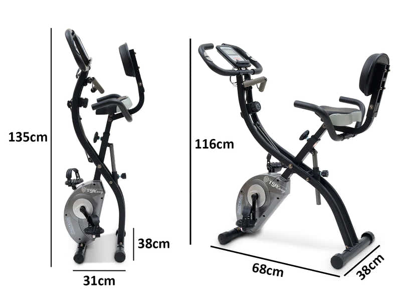 X-Bike Folding Recumbent Exercise Bike With Rope